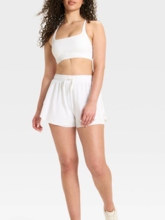 wild fable Pants - wild fable White Woven High-Rise Shorts